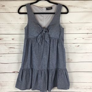 ALYN PAIGE New York Babydoll Chambray Dress Size Small Preppy Beach Summer‎